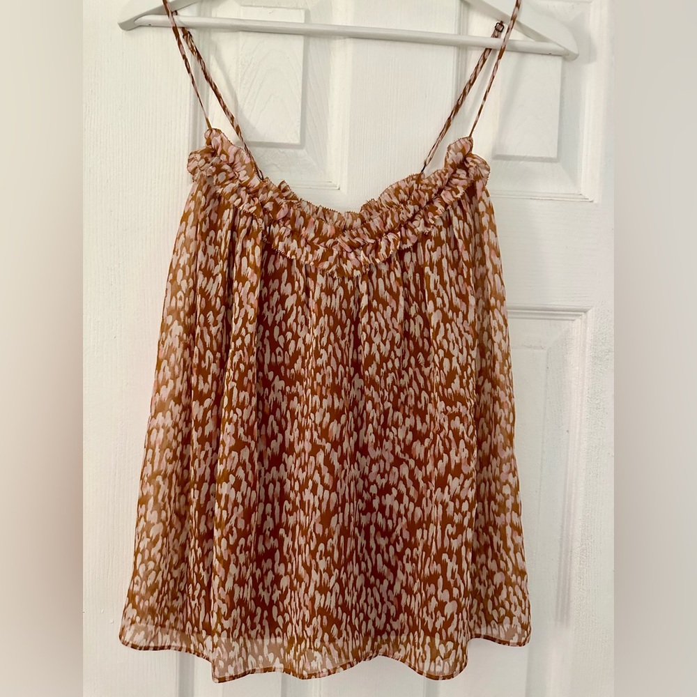 Joie Ackley Casual Printed Spaghetti Strap Top